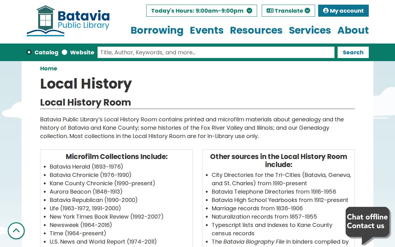 Geneva city directory holdings at Batavia Public Library