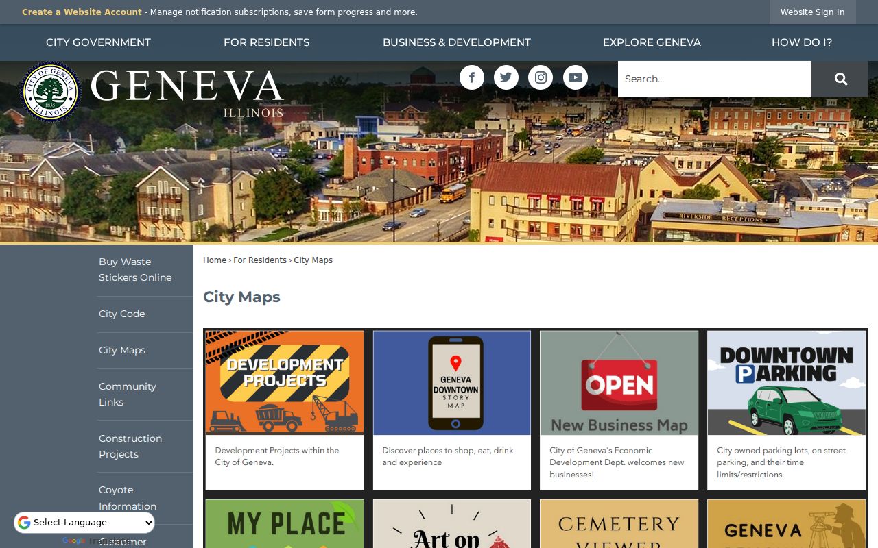 Geneva neighbors research through the official city maps hub